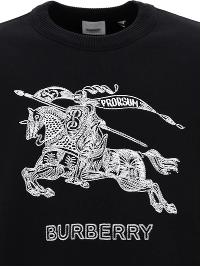 Shop Burberry "darby" Sweatshirt In Black