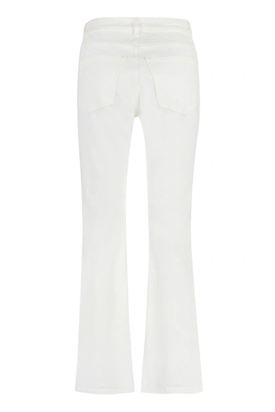 Shop Chloé 5-pocket Straight-leg Jeans In White