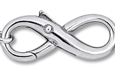 Delmar Infinity Bead Link Bracelet In Silver