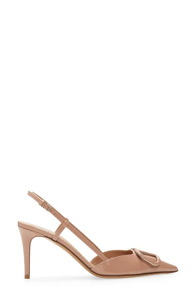 Shop Valentino Vlogo Pointed Toe Slingback Pump In Rose