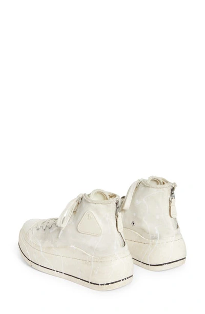 Shop R13 Kurt Paint Splatter High Top Sneaker In Off-white W/white Paint