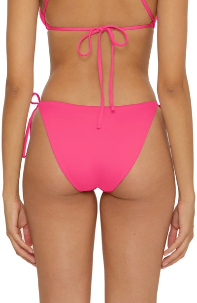 Becca Color Code Side Tie Bikini Bottoms In Hot Pink