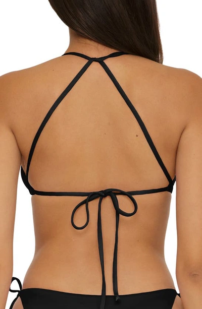 Shop Becca Color Code Wraparound Triangle Bikini Top In Black