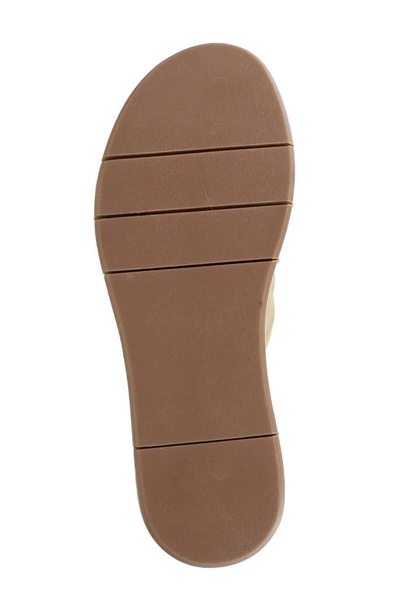 National Comfort Scrunchie Platform Slide Sandal In Tan Leather