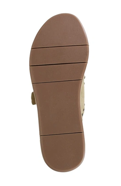 National Comfort Studded Platform Slide Sandal In Tan Leather