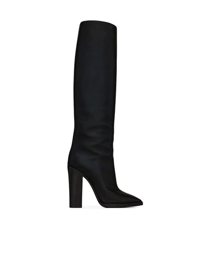 Shop Saint Laurent Cleveland Boots In Smooth Leather In Black