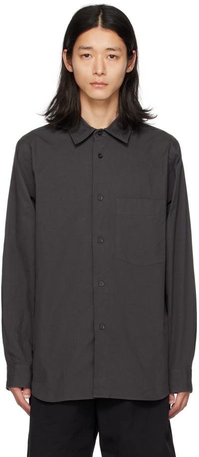 Shop Margaret Howell Gray Basic Shirt In Charcoal