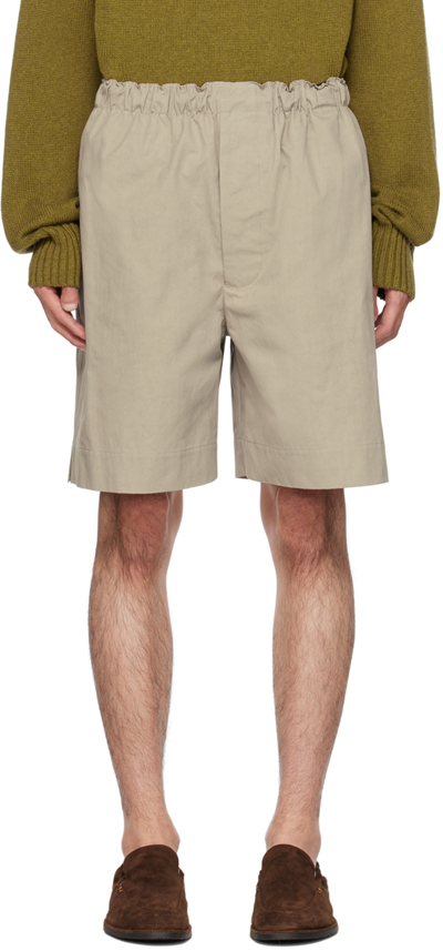 Shop Margaret Howell Taupe Oversized Shorts In Putty