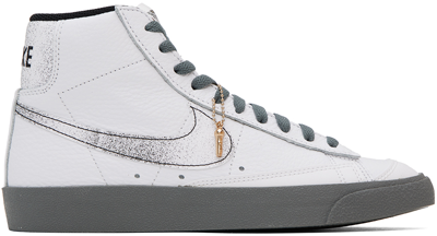 Shop Nike White Blazer Mid '77 Sneakers In White/smoke Grey-bla