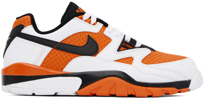 Shop Nike Orange Air Cross 3 Low Sneakers In White/black-starfish