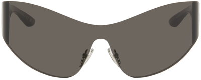 Shop Balenciaga Gray Mono Cat 2.0 Sunglasses In Grey-grey-grey