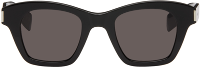 Shop Saint Laurent Black Sl 592 Sunglasses In Black-black-black