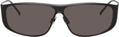 Shop Saint Laurent Black Sl 605 Luna Sunglasses In Black-black-black