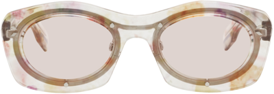 Shop Mcq By Alexander Mcqueen Multicolor Oval Sunglasses In 002 Crystal