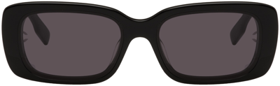 Shop Mcq By Alexander Mcqueen Black Rectangular Sunglasses In 001 Black