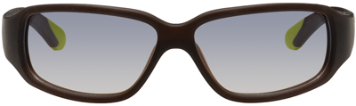 Shop Bonnie Clyde Brown & Blue Best Friend Sunglasses In Brown/blue Grad