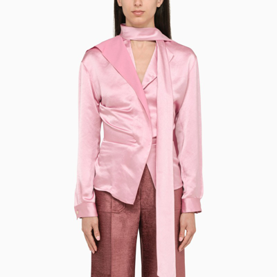 Shop Victoria Beckham | Pink Satin Blouse