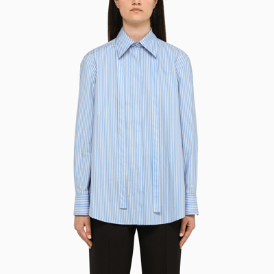 Shop Valentino | Blue/white Striped Shirt In Light Blue