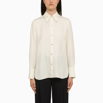 Shop Vince | Classic Ivory Silk Shirt In White