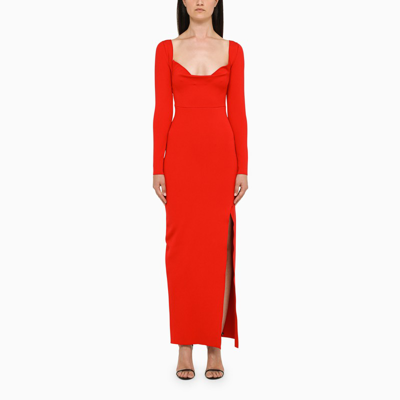 Shop Roland Mouret | Red Long Dress With Slit