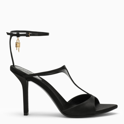Shop Givenchy | Black Leather And Fabric Sandal