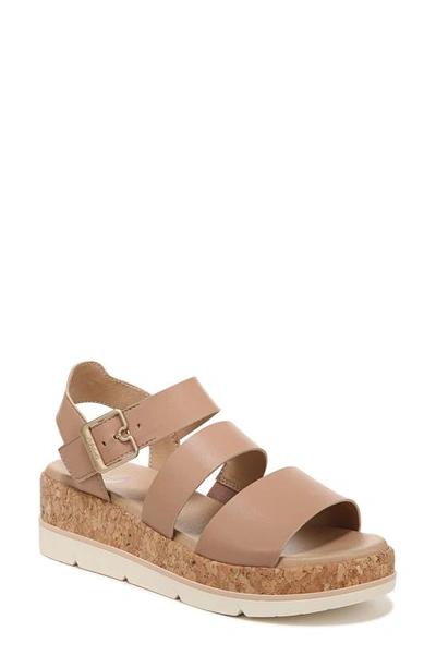 Shop Dr. Scholl's Once Twice Platform Sandal In Tawny Birch