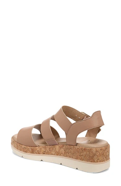 Shop Dr. Scholl's Once Twice Platform Sandal In Tawny Birch