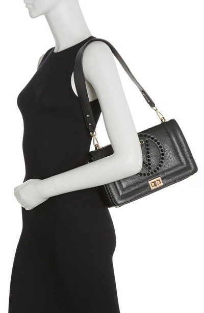 Shop Valentino By Mario Valentino Alice Rock Studded Shoulder Bag In Black