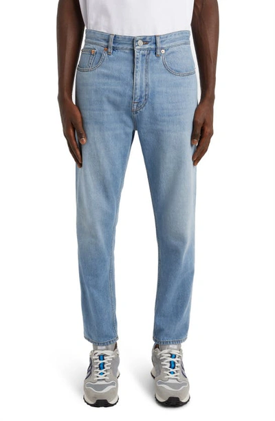 Shop Valentino Vlogo Pocket Nonstretch Denim Jeans In Denim Blu Lav Chiaro