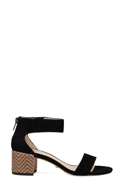 Pelle Moda Ankle Strap Sandal In Black