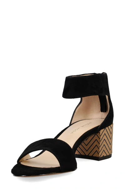 Pelle Moda Ankle Strap Sandal In Black
