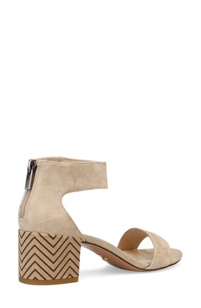 Pelle Moda Ankle Strap Sandal In Mushroom