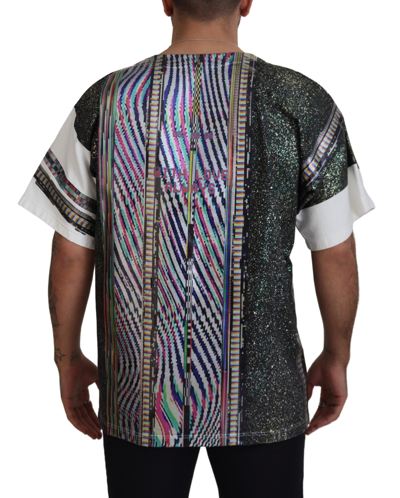 Shop Dolce & Gabbana Multicolor Patterned Short Sleeves Men's T-shirt
