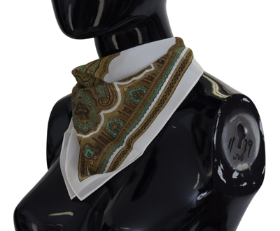 Shop Dolce & Gabbana Multicolor Patterned Square Handkerchief Men's Scarf
