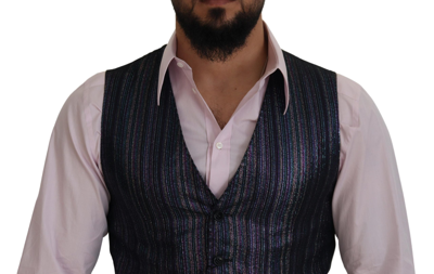 Shop Dolce & Gabbana Multicolor Polyester Waistcoat Dress Formal Men's Vest
