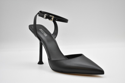 Michael Kors Black Pelle Pump With Strap In Black