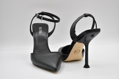 Michael Kors Black Pelle Pump With Strap In Black