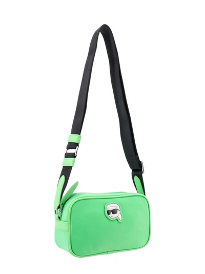 Shop Karl Lagerfeld Green Recycled Nylon Shoulder Bag