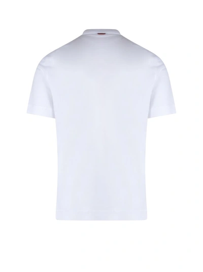 Shop Z Zegna Cotton T-shirt With Logo In White