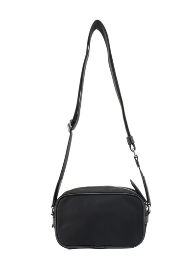 Shop Karl Lagerfeld Front Logo Patch Shoulder Bag In Black