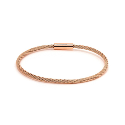 Shop Roderer Giacomo Bracelet - Stainless Steel Cable Rose Gold In Not Applicable