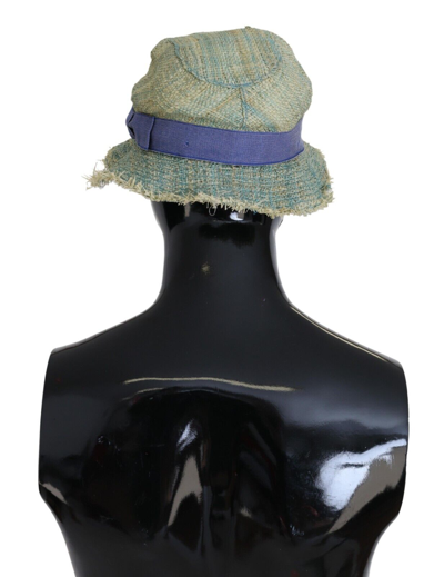Shop Dolce & Gabbana Multi Cotton Straw Bucket Women's Hat