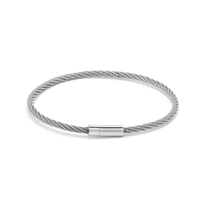 Shop Roderer Giacomo Bracelet - Stainless Steel Cable Silver In Not Applicable