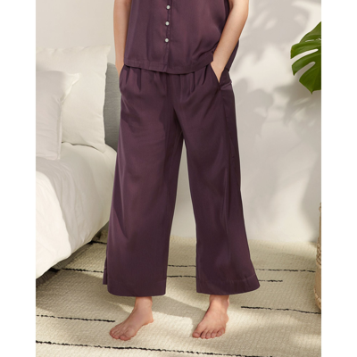Shop Upwest Washable Satin Sleep Pant In Purple