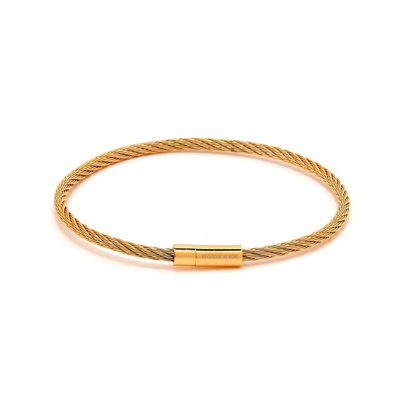 Shop Roderer Giacomo Bracelet - Stainless Steel Cable Yellow Gold In Not Applicable