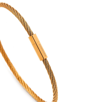Shop Roderer Giacomo Bracelet - Stainless Steel Cable Yellow Gold In Not Applicable