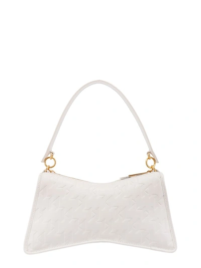 Shop Karl Lagerfeld Embossed Logo Print Shoulder Bag In Neutrals