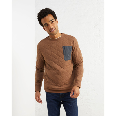 Shop Upwest Quilted Crewneck In Brown