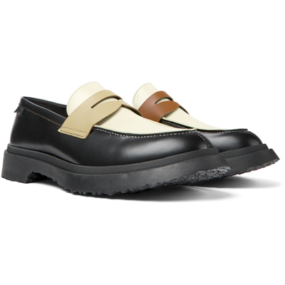 Camper Walden Patent Leather Penny Loafer In Black,white,beige
