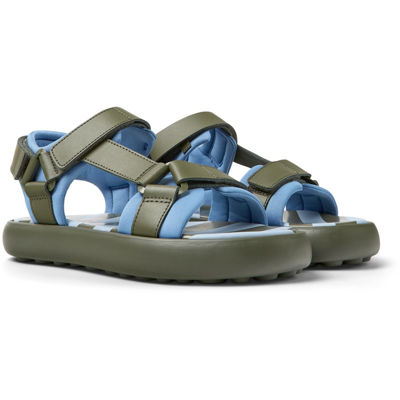 Camper Pelotas Flota Sandals In Green,blue